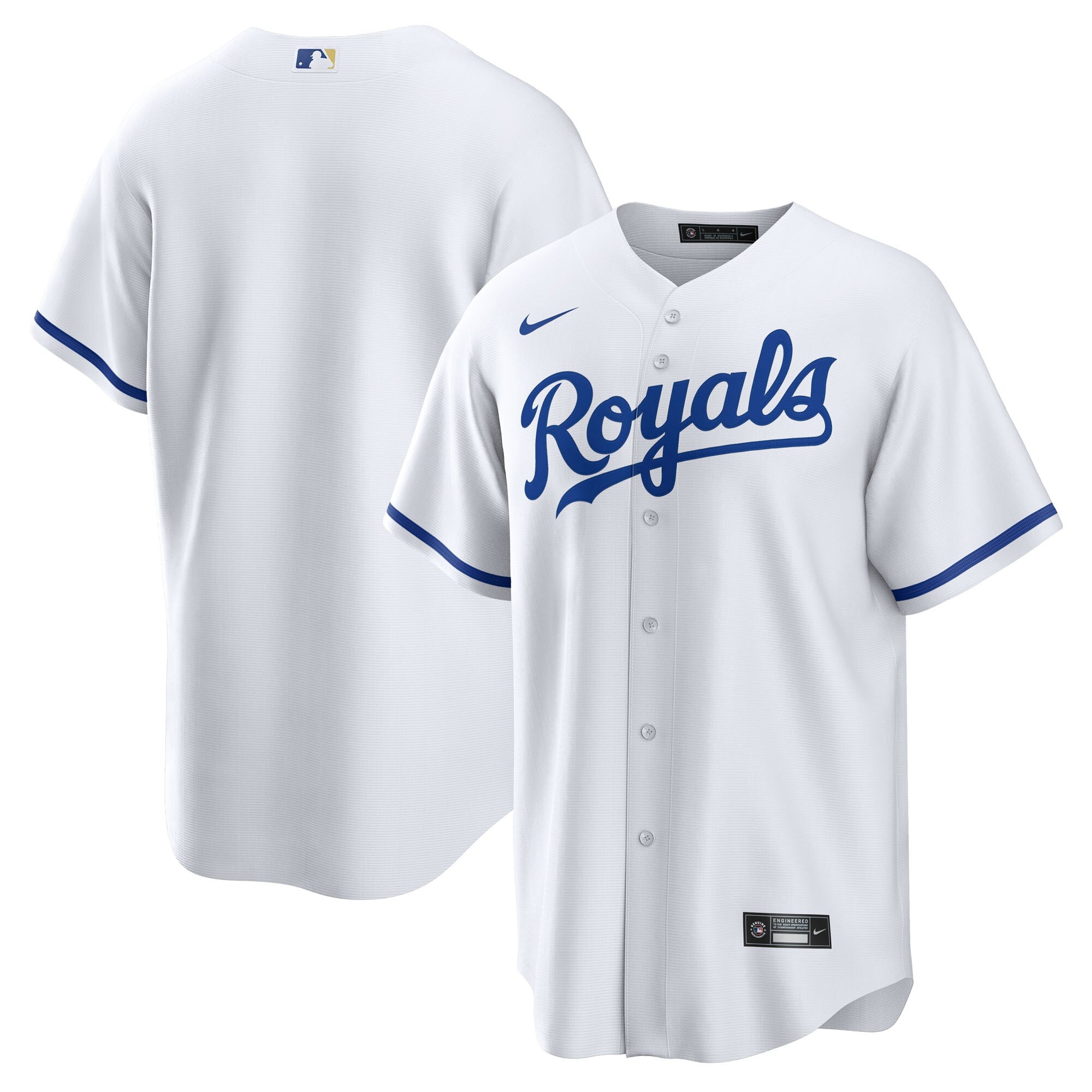 Kansas City Royals Home Big & Tall Replica Jersey - White | Stitched Baseball Jersey TJS0927