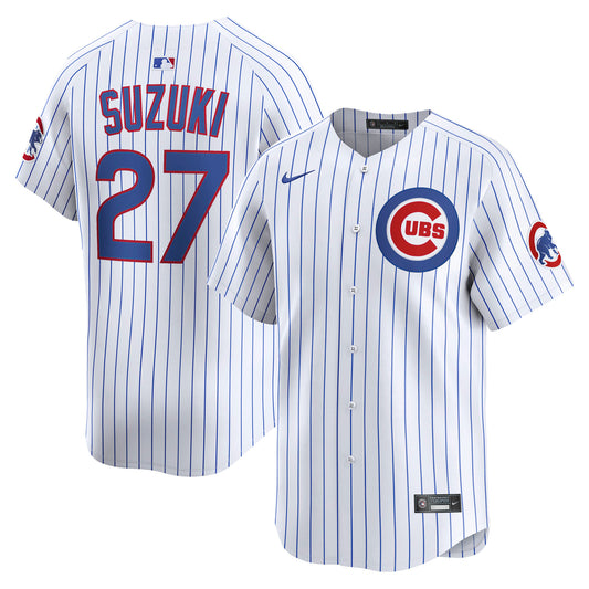 Seiya Suzuki Chicago Cubs Home Limited Player Jersey - White | Stitched Baseball Jersey TJS0868
