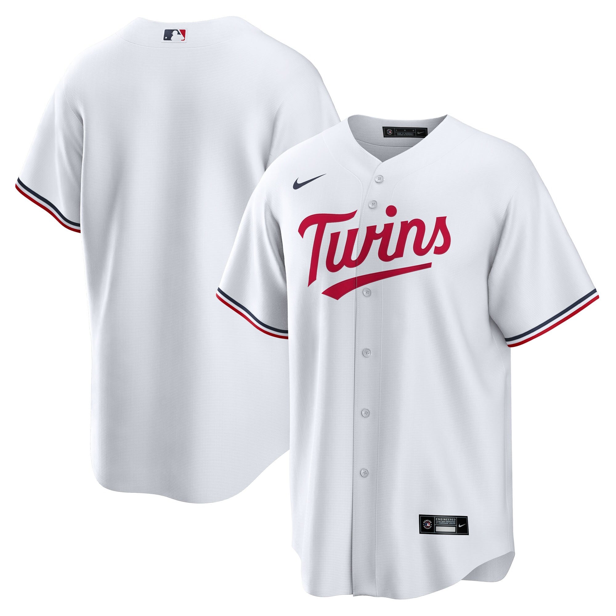 Minnesota Twins Home Big & Tall Replica Jersey - White | Stitched Baseball Jersey TJS0796