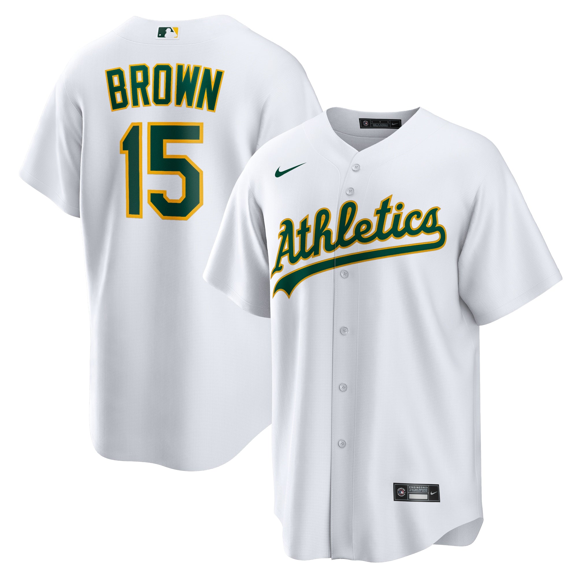 Seth Brown Athletics Home Replica Jersey - White | Stitched Baseball Jersey TJS0936