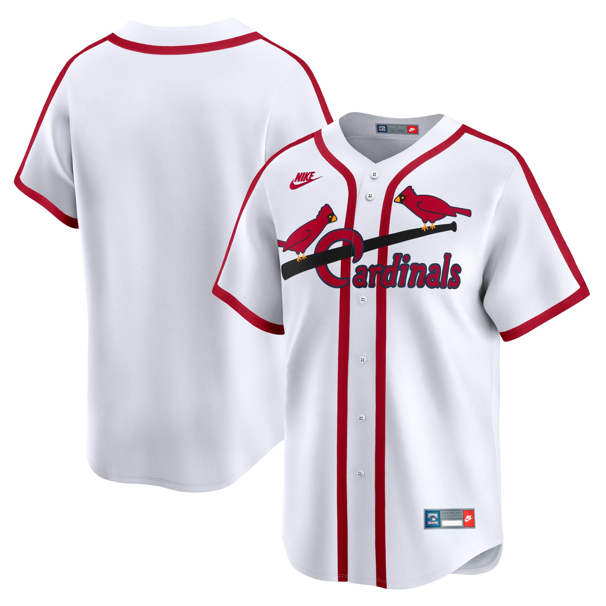 St. Louis Cardinals Cooperstown Collection Limited Jersey - White | Stitched Baseball Jersey TJS0968