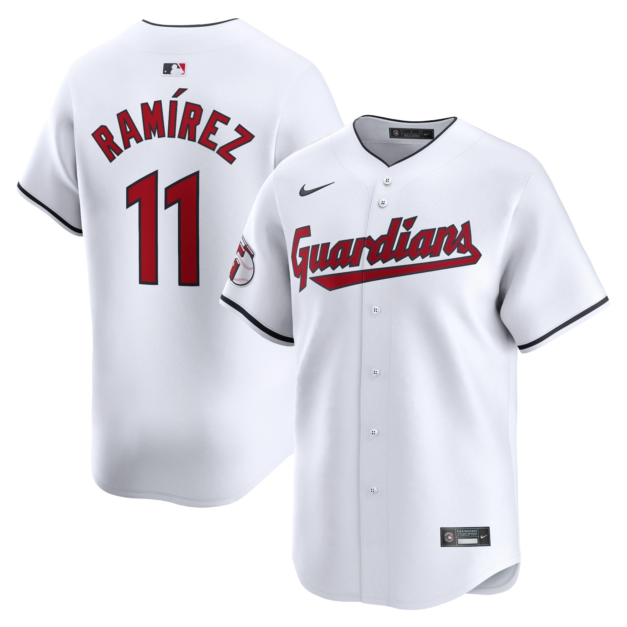 Jose Ramirez Cleveland Guardians Home Limited Player Jersey - White | Stitched Baseball Jersey TJS0816