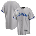 Kansas City Royals Road Replica Team Jersey - Gray | Stitched Baseball Jersey TJS0797