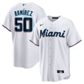 Agust�n Ram�rez Miami Marlins Home Replica Jersey - White | Stitched Baseball Jersey TJS0608