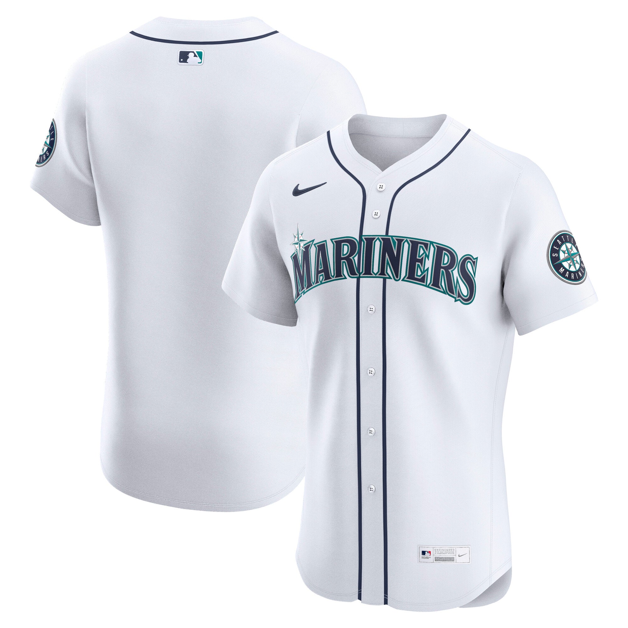 Seattle Mariners Home Elite Jersey - White | Stitched Baseball Jersey TJS0744