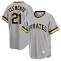 Roberto Clemente Pittsburgh Pirates Road Cooperstown Collection Player Jersey - Gray | Stitched Baseball Jersey TJS0880