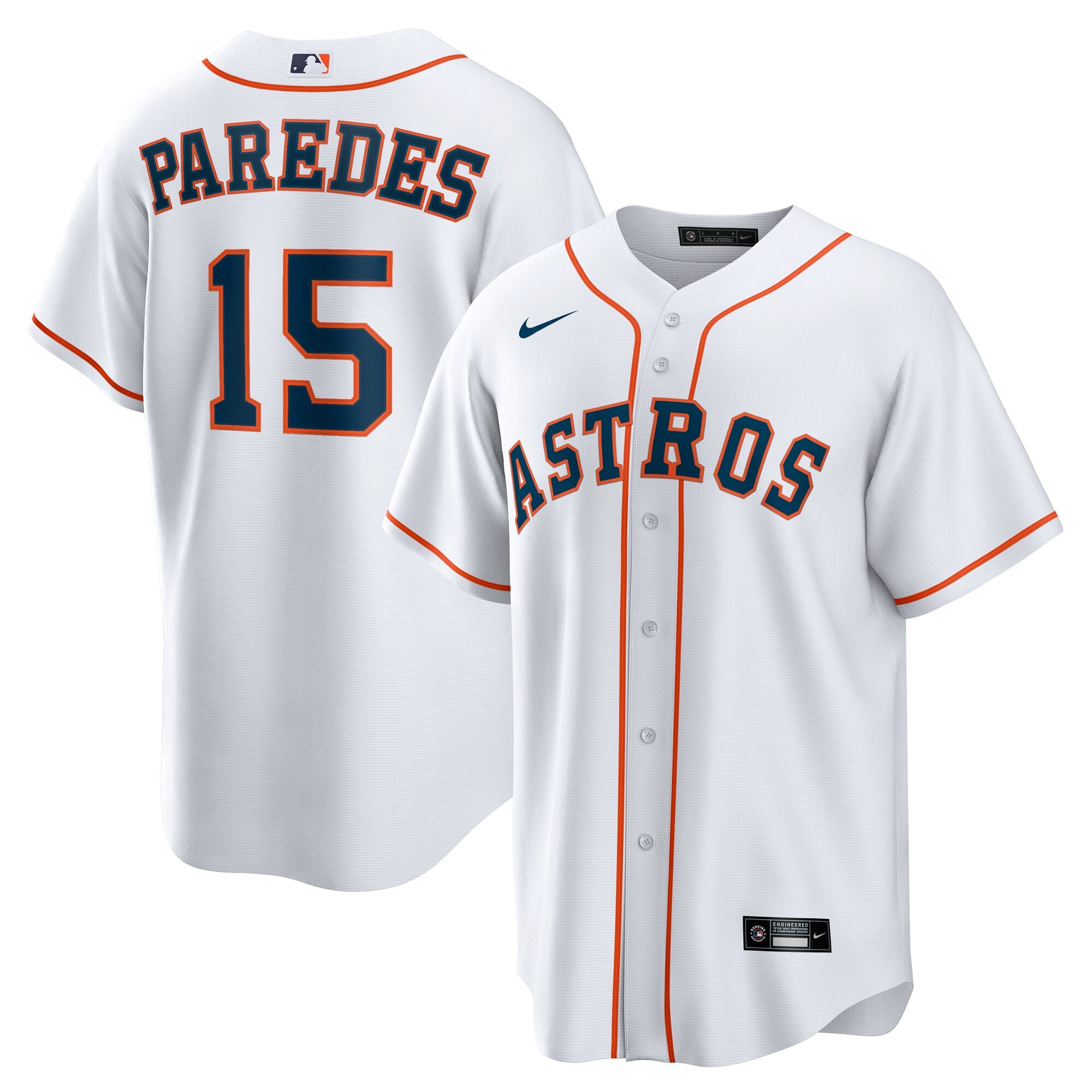 Isaac Paredes Houston Astros Home Replica Jersey - White | Stitched Baseball Jersey TJS0982