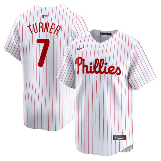 Trea Turner Philadelphia Phillies Home Limited Player Jersey - White | Stitched Baseball Jersey TJS0902