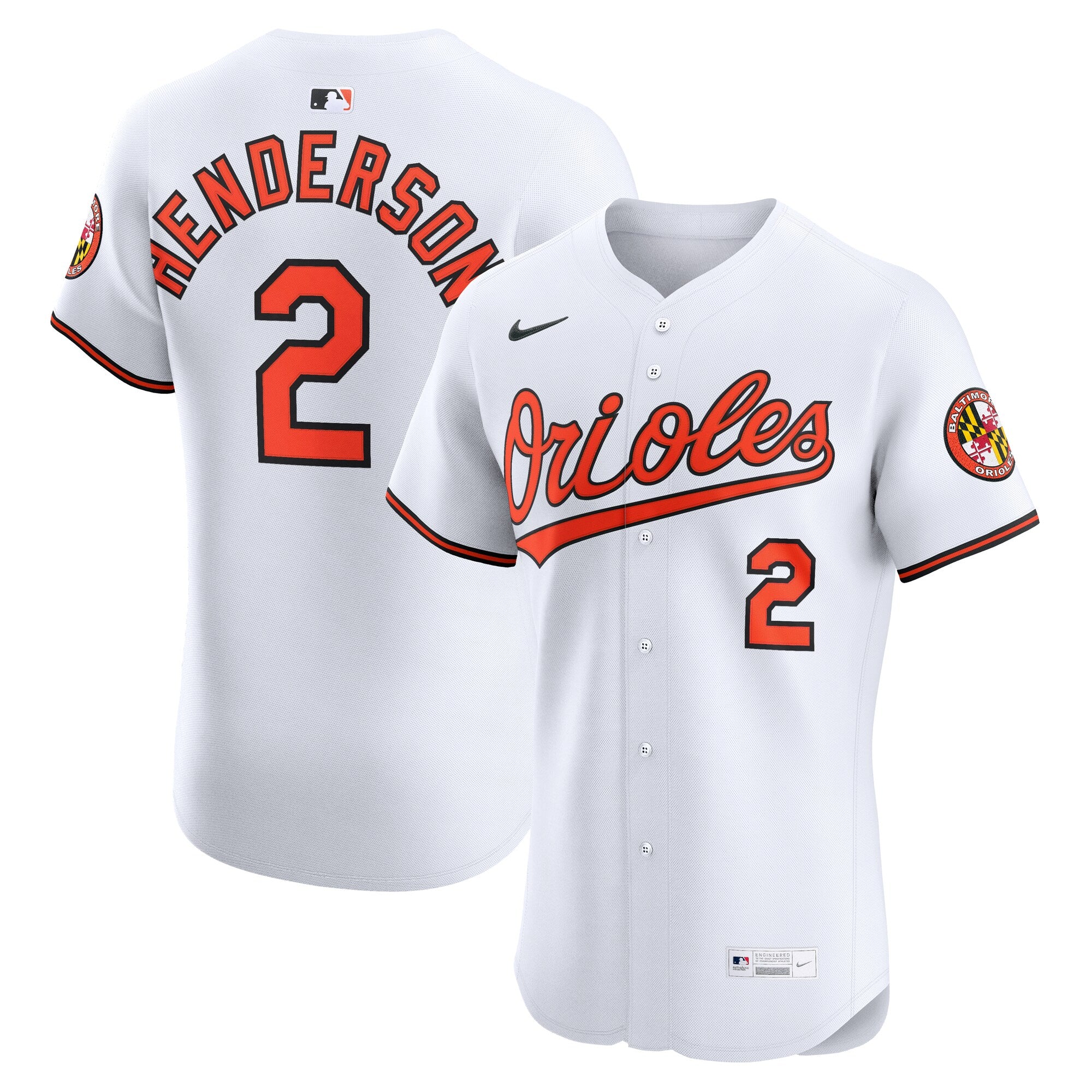 Gunnar Henderson Baltimore Orioles Home Elite Jersey - White | Stitched Baseball Jersey TJS0870