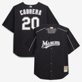Miguel Cabrera Miami Marlins M & N Big & Tall Cooperstown Mesh Batting Practice Jersey - Black | Stitched Baseball Jersey TJS0841