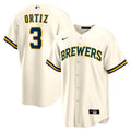 Joey Ortiz Milwaukee Brewers Home Replica Jersey - White | Stitched Baseball Jersey TJS0913