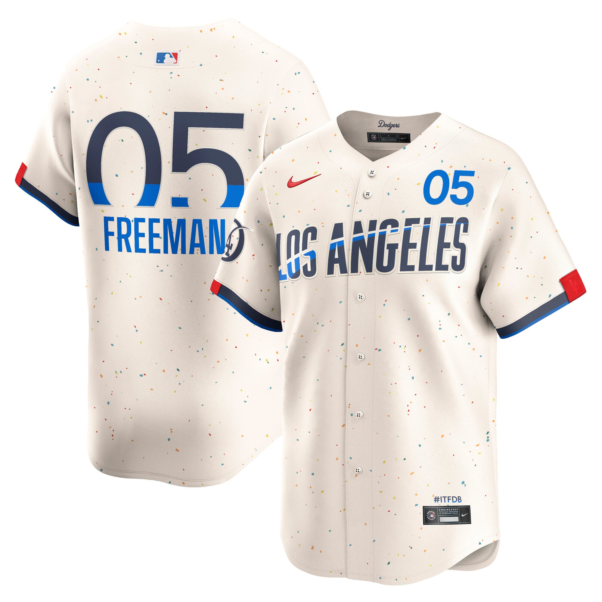 Freddie Freeman Los Angeles Dodgers City Connect Limited Player Jersey - Cream | Stitched Baseball Jersey TJS0992