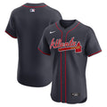 Atlanta Braves Alternate Elite Jersey - Navy | Stitched Baseball Jersey TJS0993
