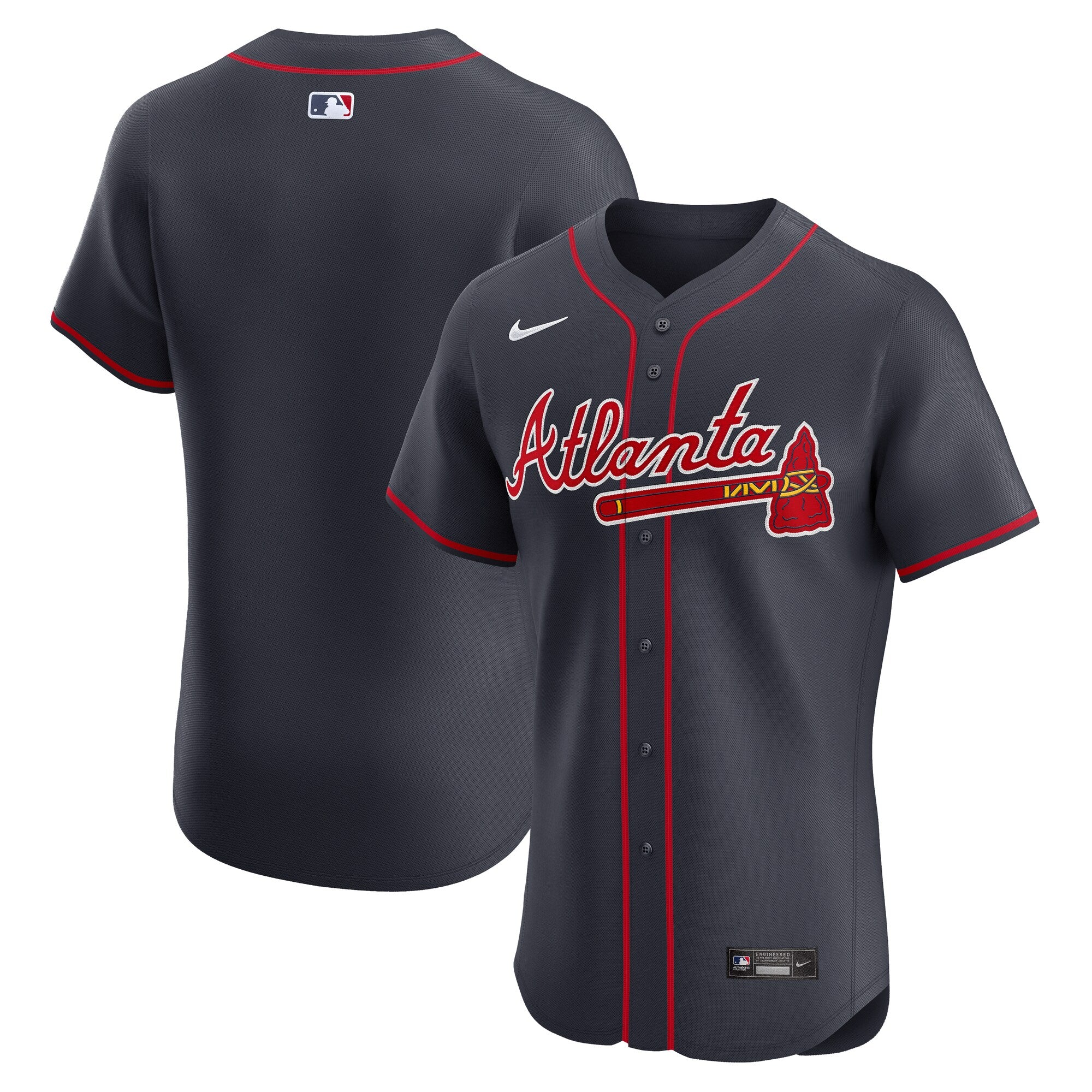 Atlanta Braves Alternate Elite Jersey - Navy | Stitched Baseball Jersey TJS0993