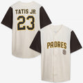 San Diego Padres Profile Big & Tall Two-Color Fashion Jersey - Cream/Brown | Stitched Baseball Jersey TJS0600