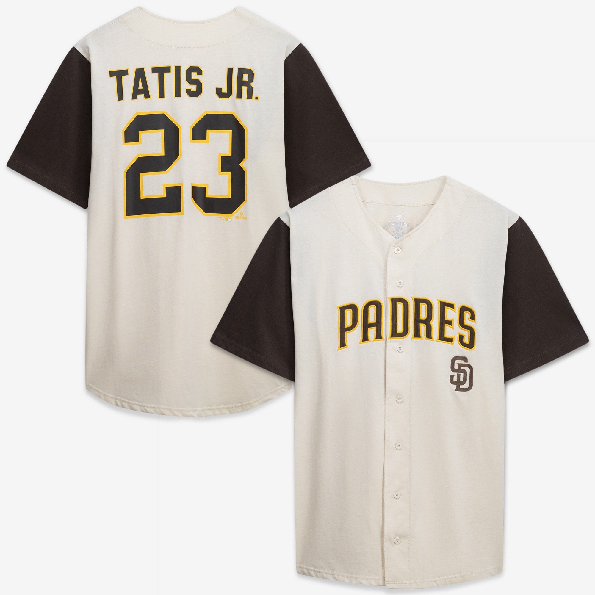 San Diego Padres Profile Big & Tall Two-Color Fashion Jersey - Cream/Brown | Stitched Baseball Jersey TJS0600