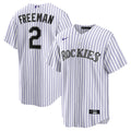Tyler Freeman Colorado Rockies Home Replica Jersey - White | Stitched Baseball Jersey TJS1000