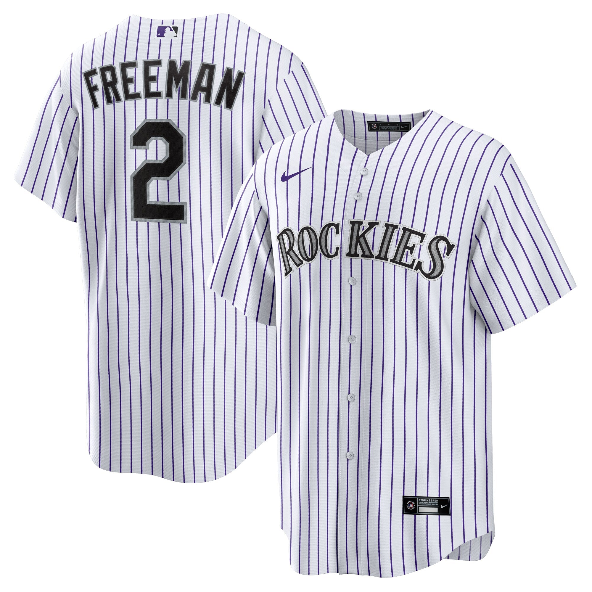 Tyler Freeman Colorado Rockies Home Replica Jersey - White | Stitched Baseball Jersey TJS1000