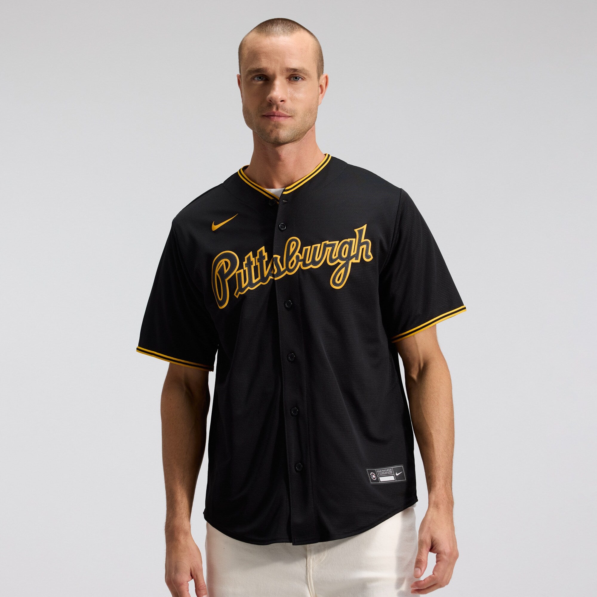 Pittsburgh Pirates Alternate Replica Team Jersey - Black | Stitched Baseball Jersey TJS1058