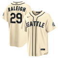 Cal Raleigh Seattle Mariners Alternate Stadium Jersey - Cream | Stitched Baseball Jersey TJS1025