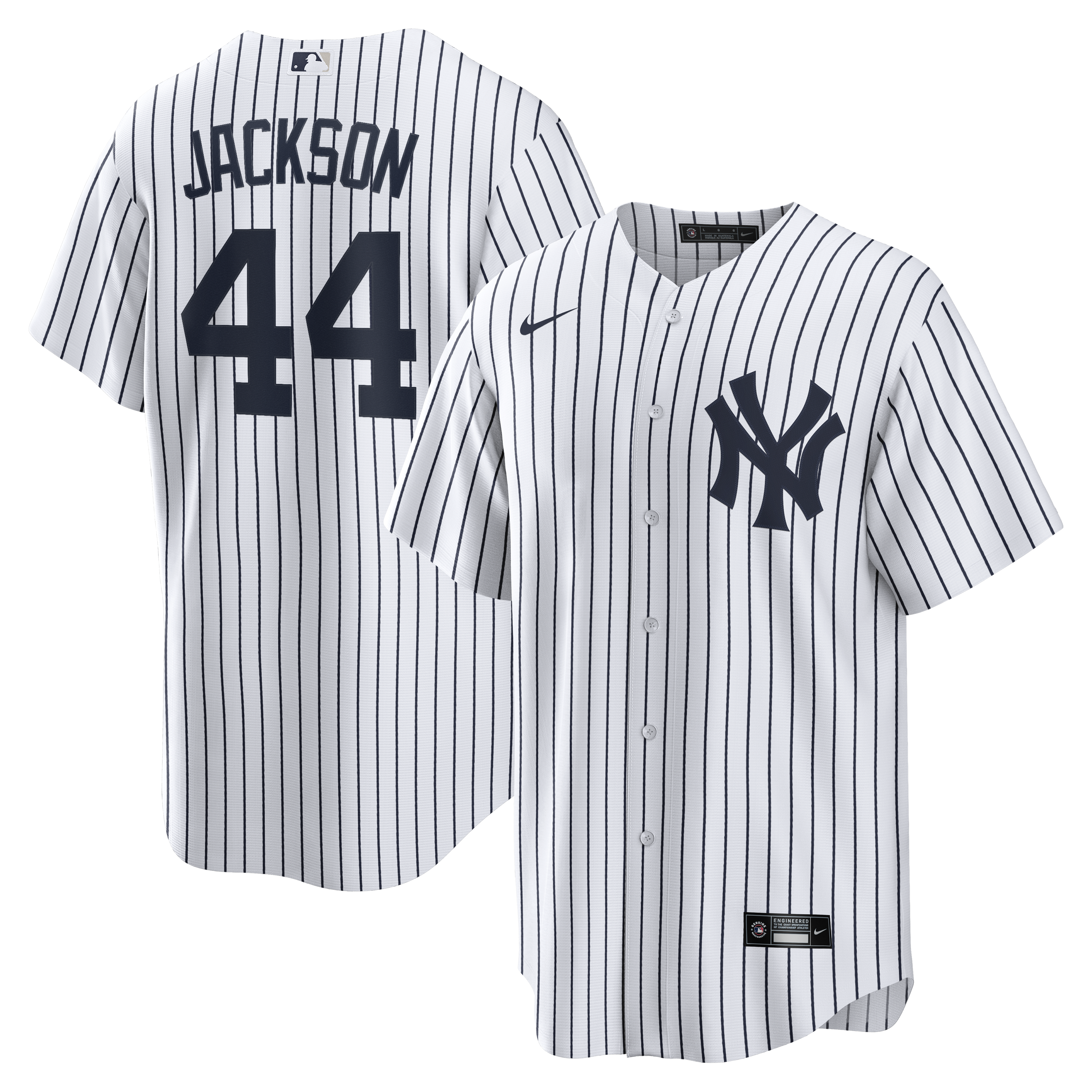Reggie Jackson New York Yankees Home Retired Player Replica Jersey - White | Stitched Baseball Jersey TJS1051