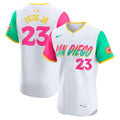 Fernando Tatis Jr. San Diego Padres City Connect Elite Jersey - White | Stitched Baseball Jersey TJS1077