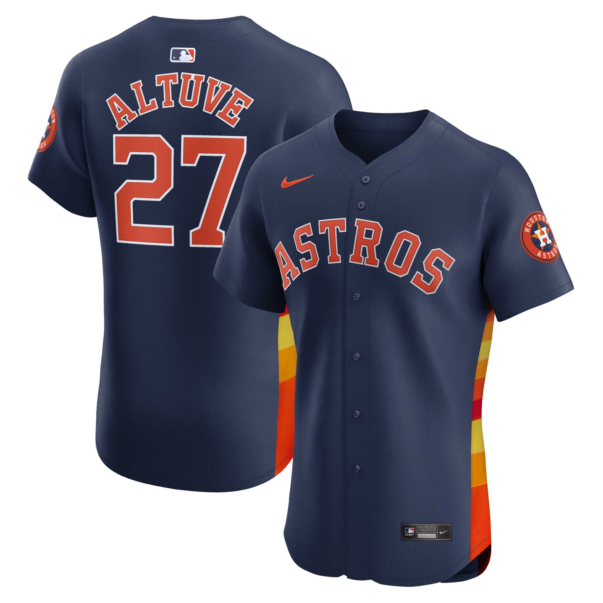 Jose Altuve Houston Astros Alternate Elite Player Jersey - Navy | Stitched Baseball Jersey TJS1043