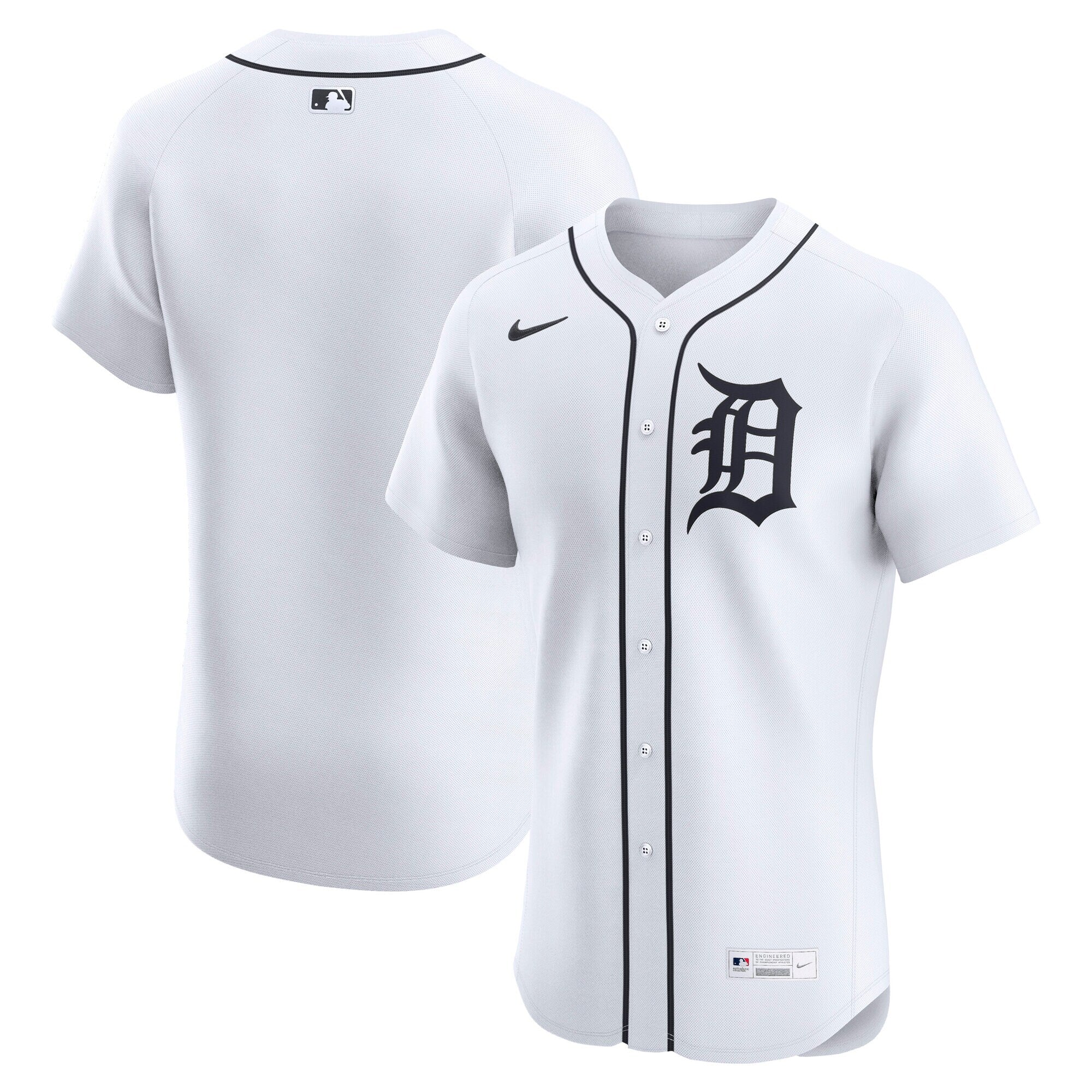 Detroit Tigers Home Elite Jersey - White | Stitched Baseball Jersey TJS1080