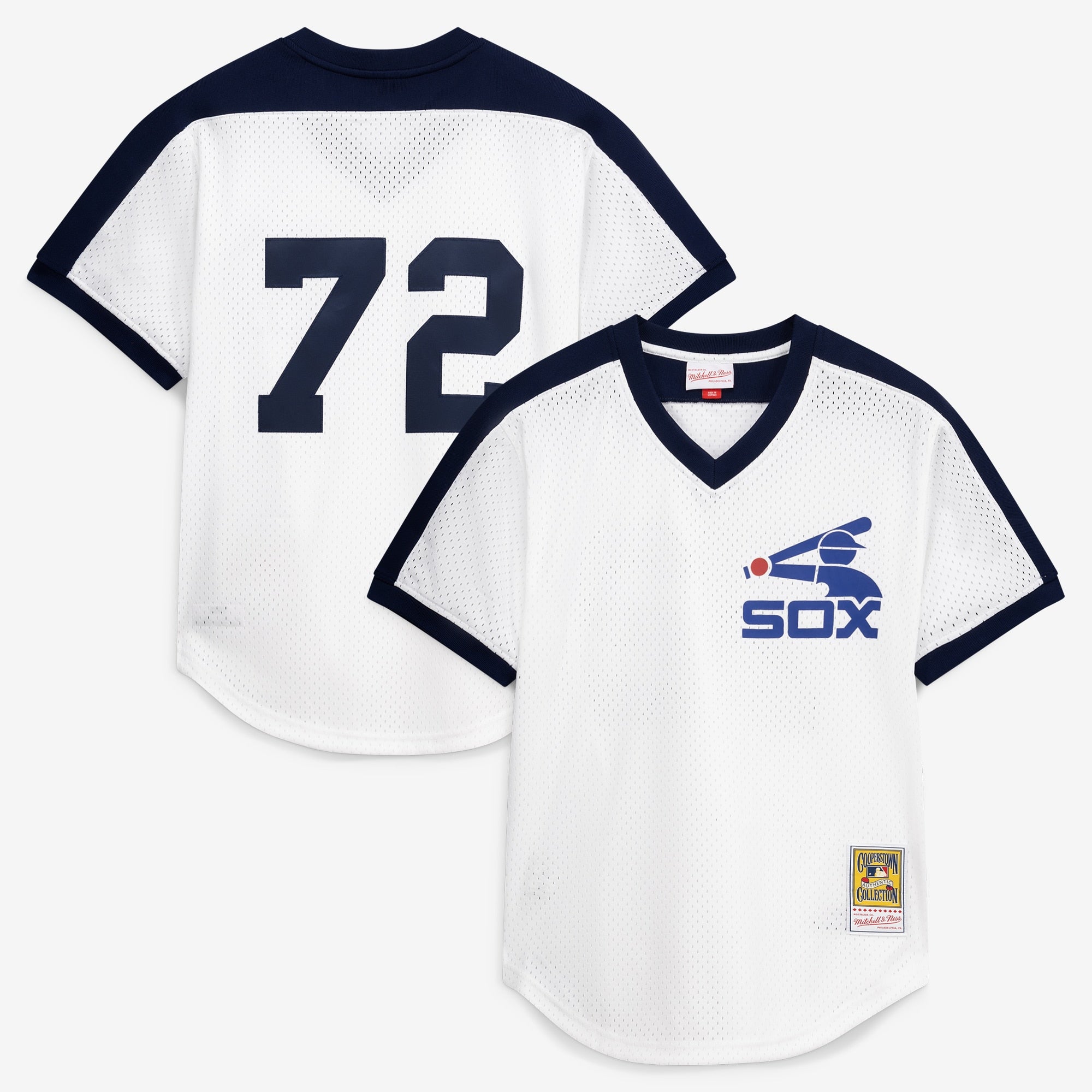 Carlton Fisk Chicago White Sox M & N Batting Practice Jersey - White | Stitched Baseball Jersey TJS1046