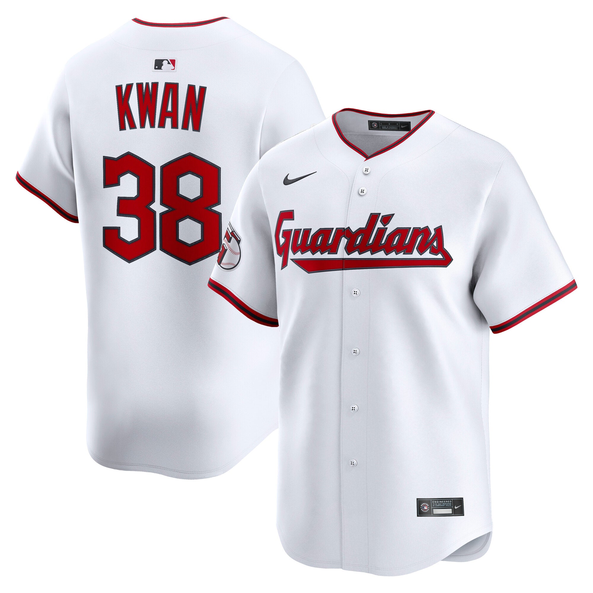 Steven Kwan Cleveland Guardians Home Limited Player Jersey - White | Stitched Baseball Jersey TJS1094