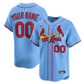 St. Louis Cardinals Alternate Limited Custom Jersey - Light Blue | Stitched Baseball Jersey TJS1092