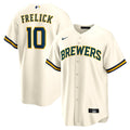 Sal Frelick Milwaukee Brewers Home Replica Player Jersey - Cream | Stitched Baseball Jersey TJS1069