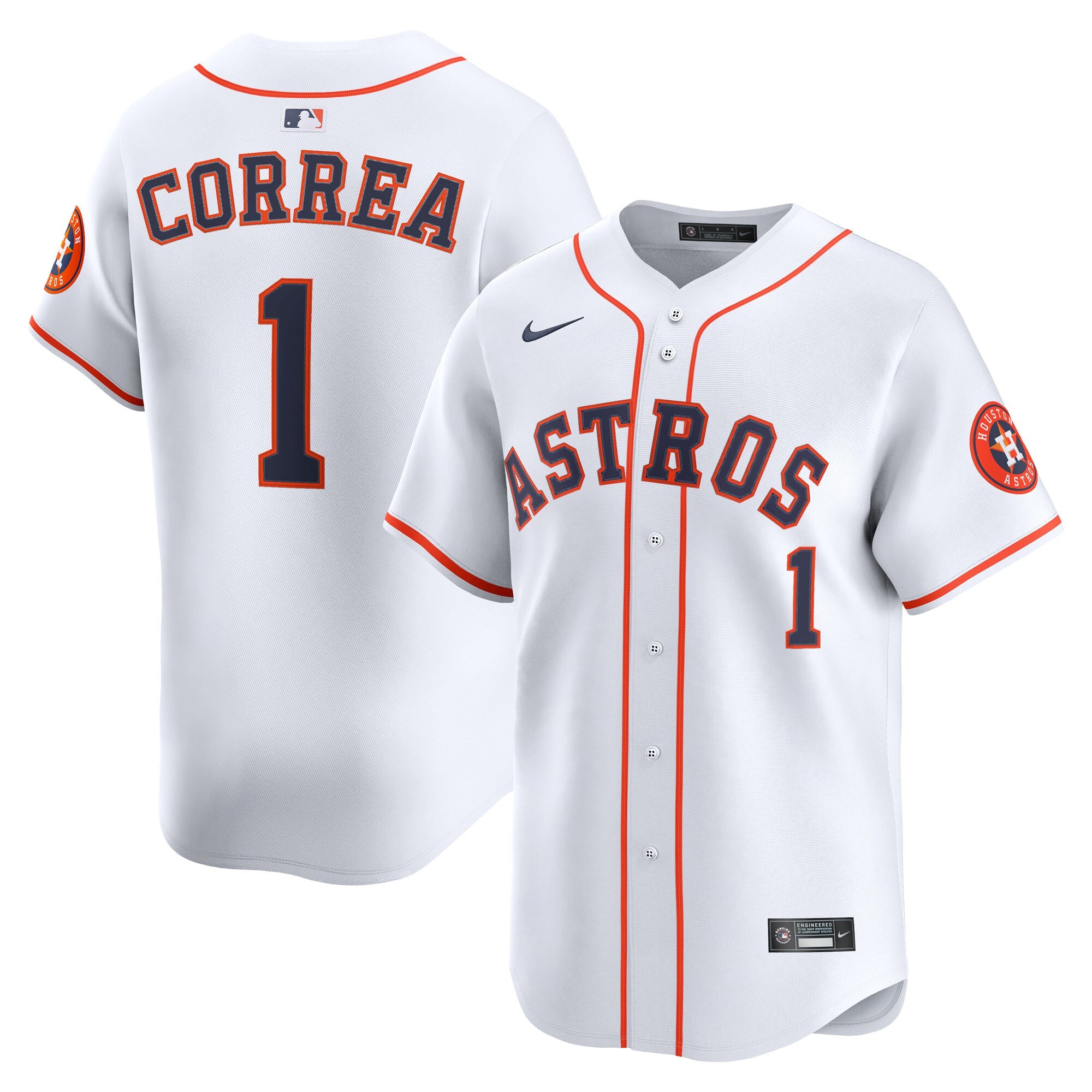Carlos Correa Houston Astros Home Limited Player Jersey - White | Stitched Baseball Jersey TJS1026