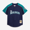 Ichiro Suzuki Seattle Mariners M & N 2006 Cooperstown Mesh Batting Practice Button-Up Jersey - Navy | Stitched Baseball Jersey TJS1036