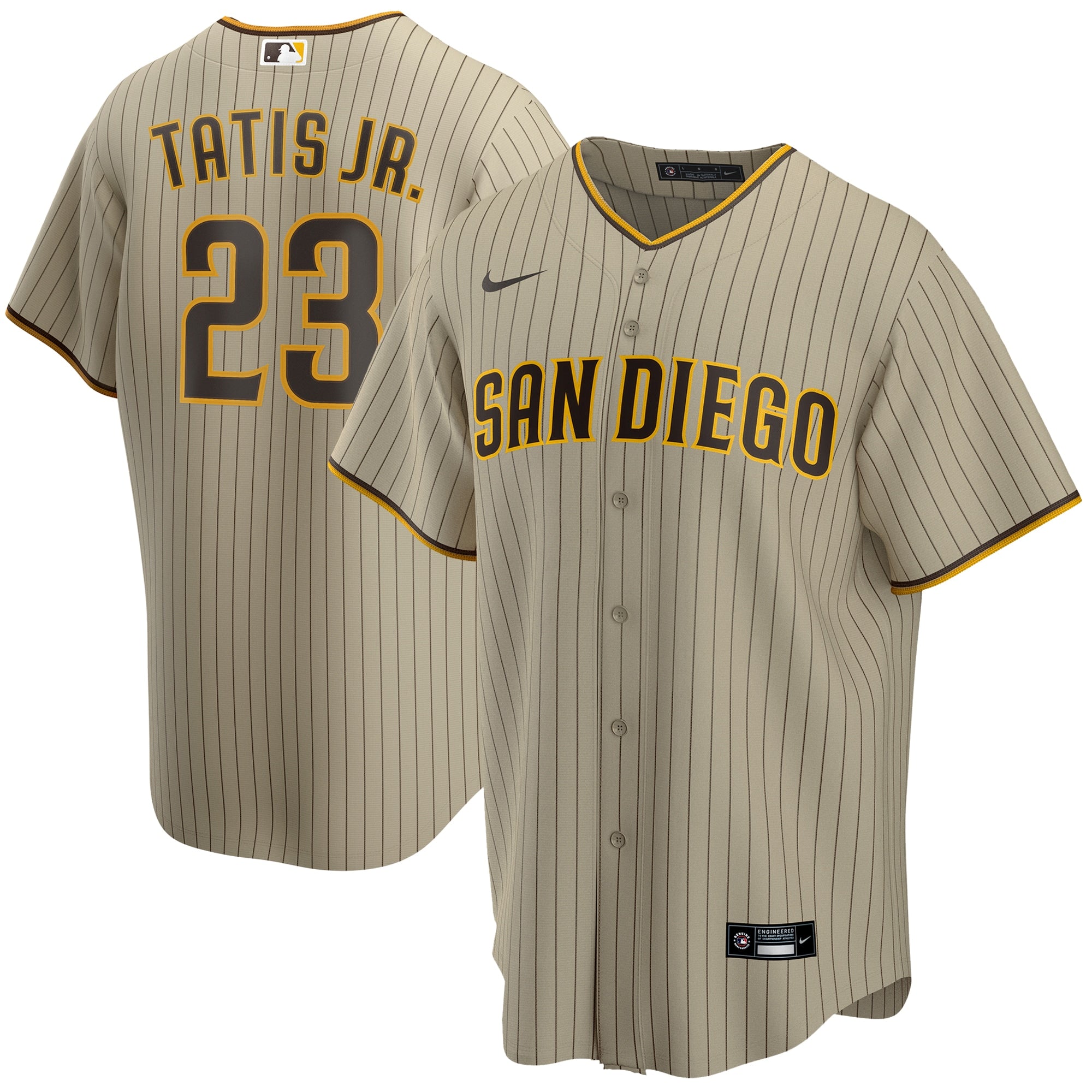 Fernando Tatis Jr. San Diego Padres Alternate Replica Player Jersey - Tan | Stitched Baseball Jersey TJS1048