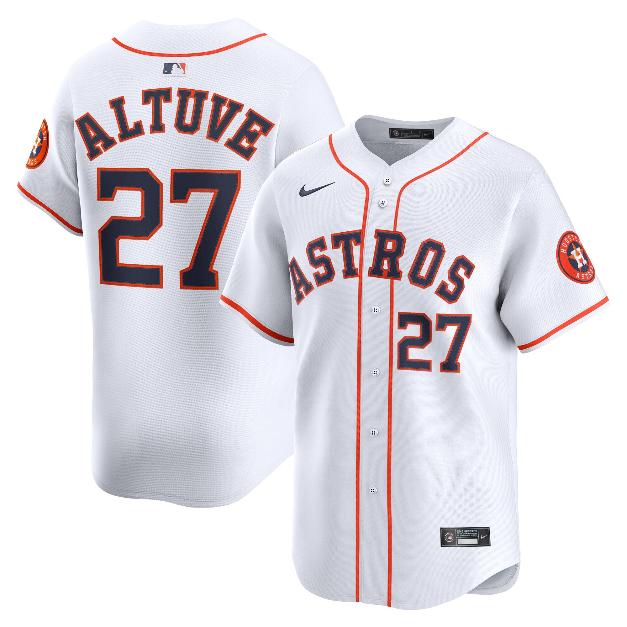 Jose Altuve Houston Astros Home Limited Player Jersey - White | Stitched Baseball Jersey TJS1037