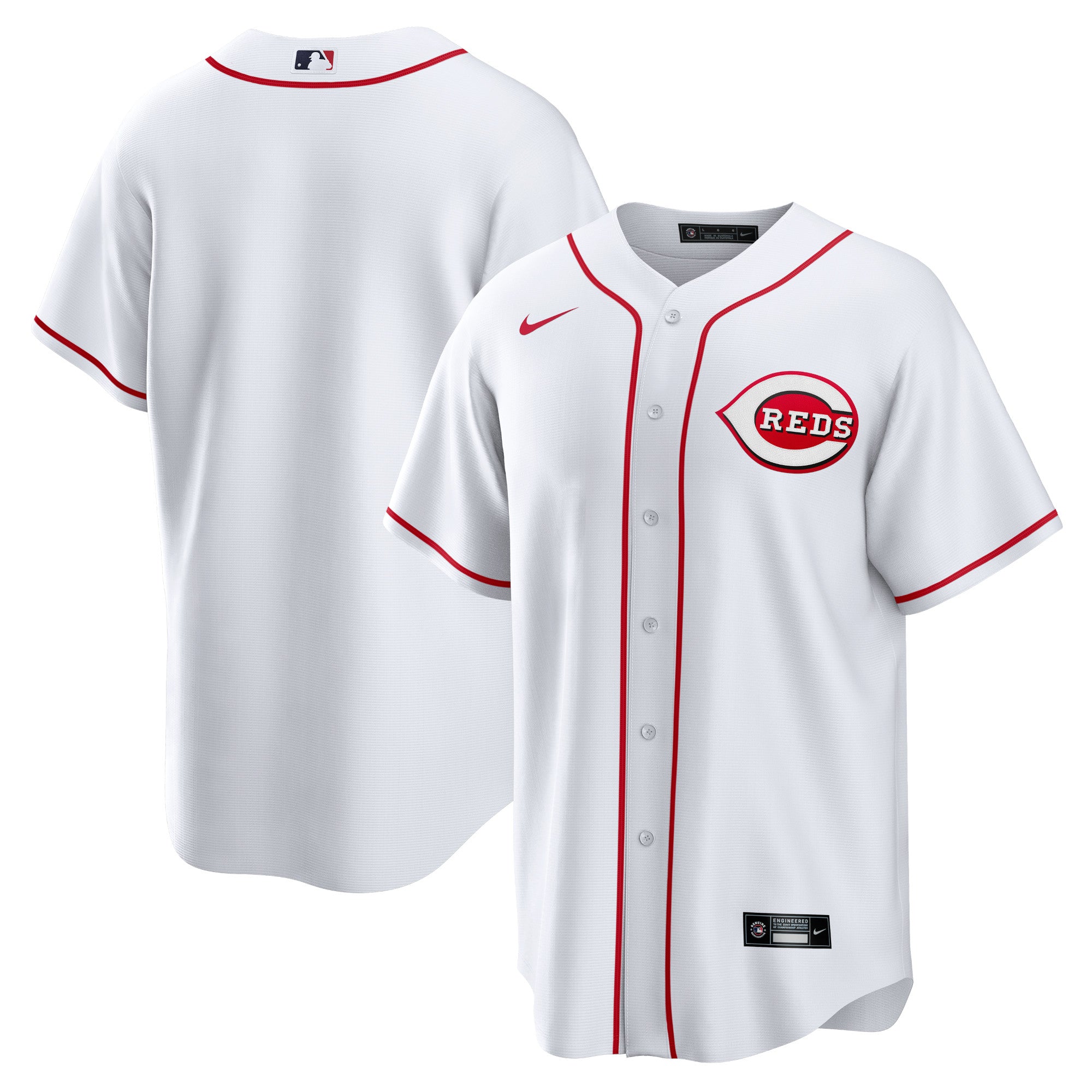 Cincinnati Reds Home Blank Replica Jersey - White | Stitched Baseball Jersey TJS1075