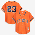 Kirk Gibson Detroit Tigers M & N Cooperstown Collection Mesh Batting Practice Button-Up Jersey - Orange | Stitched Baseball Jersey TJS1002