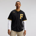 Pittsburgh Pirates Alternate Replica Team Jersey - Black | Stitched Baseball Jersey TJS1093