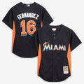 Jose Fernandez Miami Marlins M & N Batting Practice Jersey - Black | Stitched Baseball Jersey TJS1291