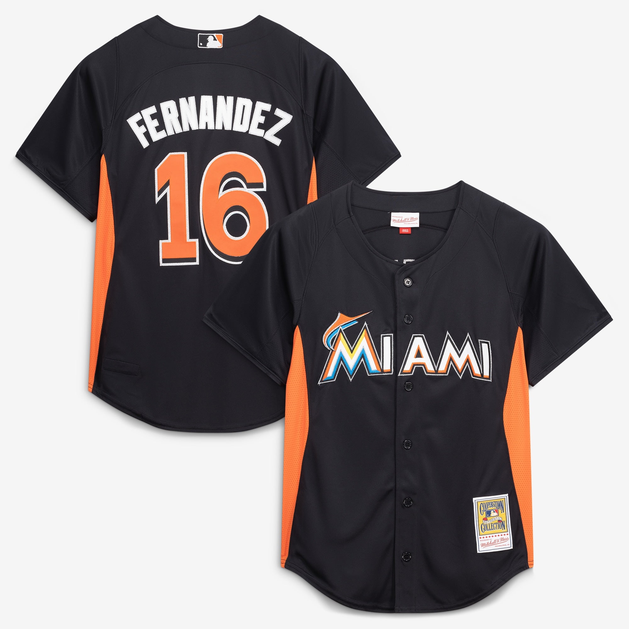 Jose Fernandez Miami Marlins M & N Batting Practice Jersey - Black | Stitched Baseball Jersey TJS1291