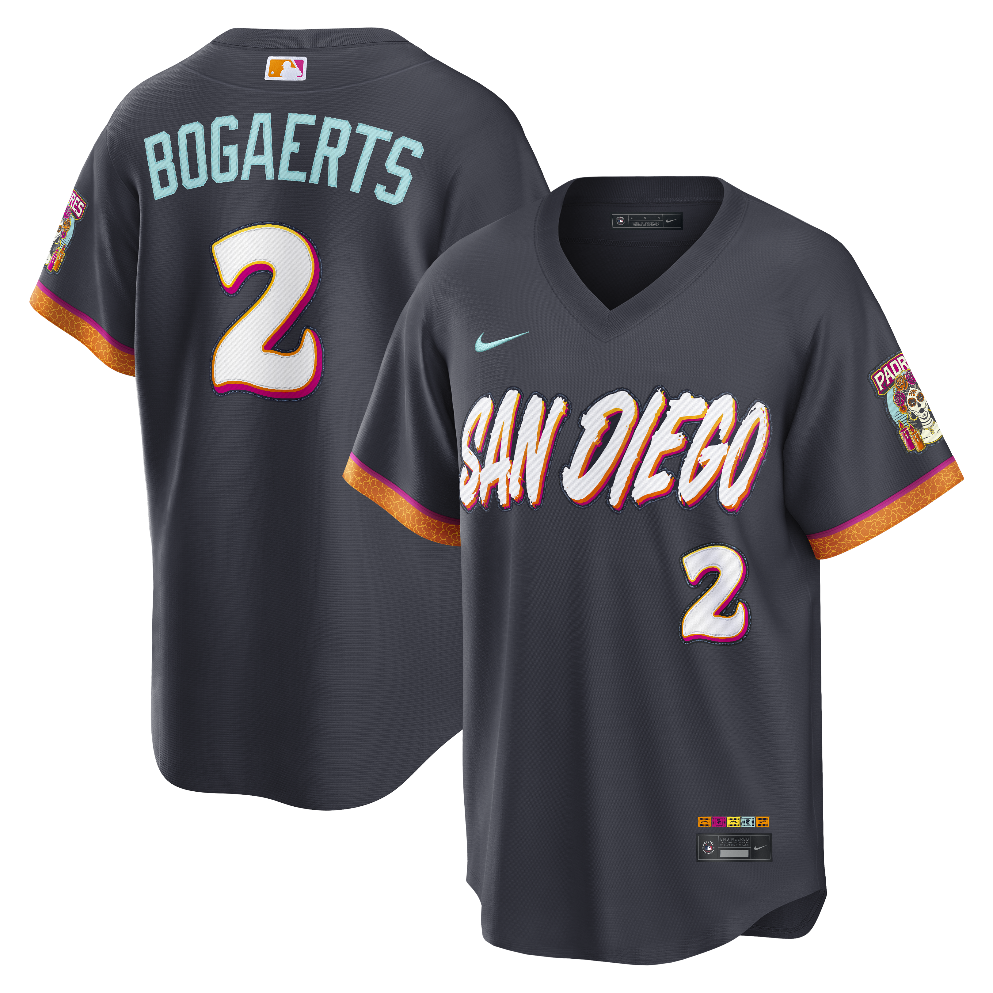 Xander Bogaerts San Diego Padres 2026 City Connect Stadium Jersey - Obsidian | Stitched Baseball Jersey TJS1044