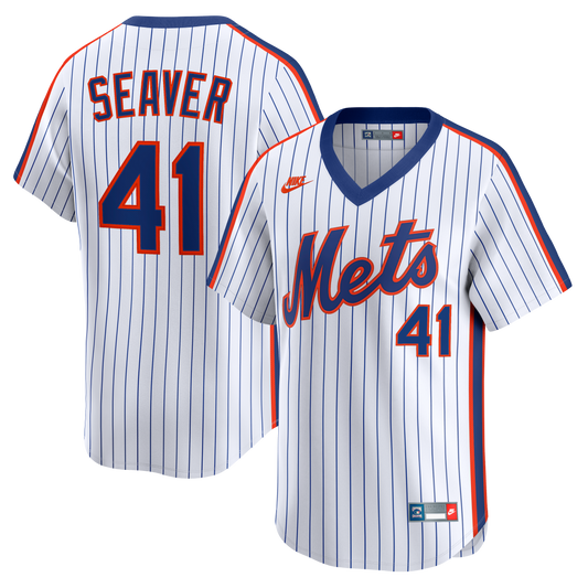 Tom Seaver New York Mets Cooperstown Collection Limited Jersey - White | Stitched Baseball Jersey TJS1124