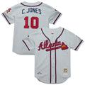 Chipper Jones Atlanta Braves M & N 1995 Throwback Jersey - Gray | Stitched Baseball Jersey TJS1141