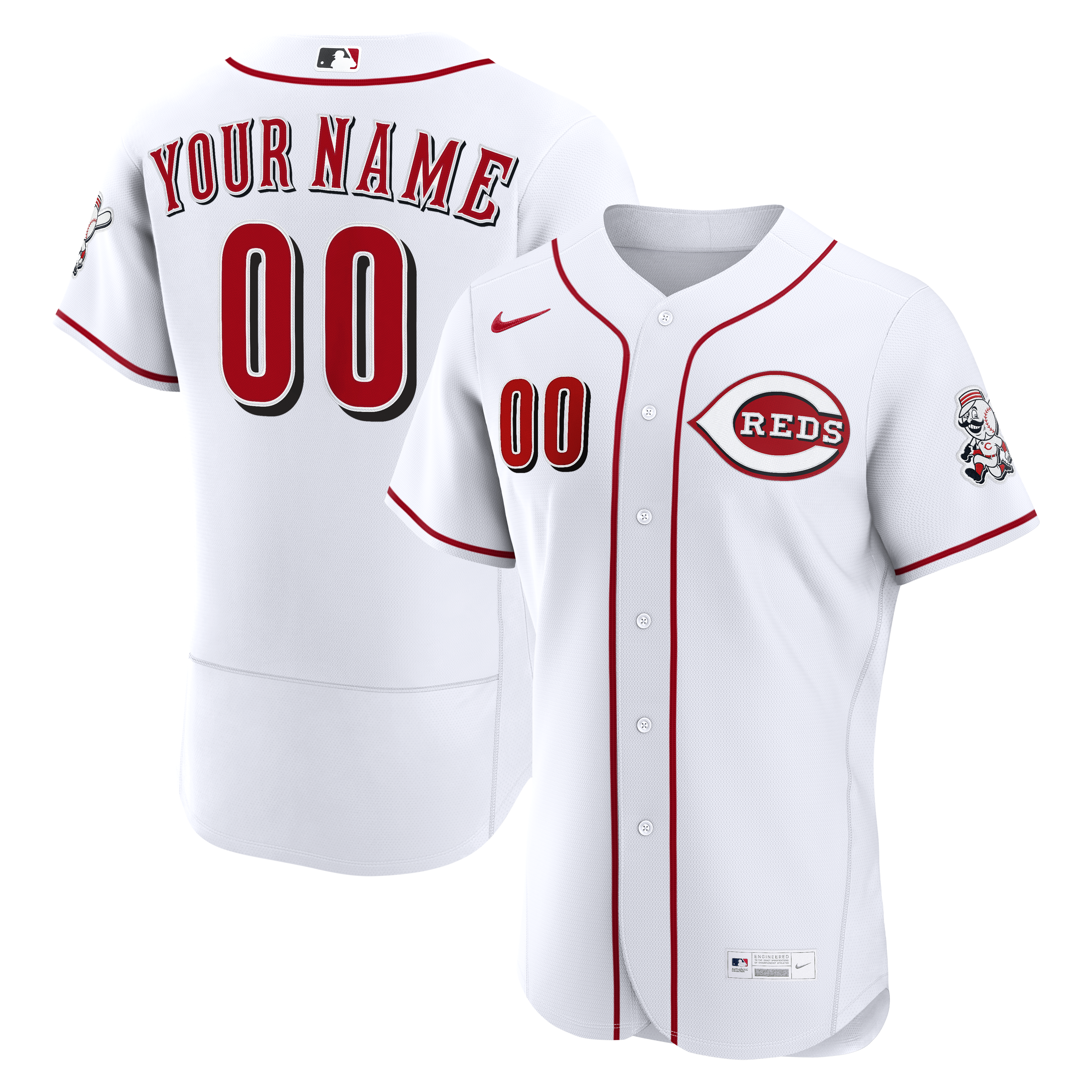 Cincinnati Reds Home Custom Jersey - White | Stitched Baseball Jersey TJS1162
