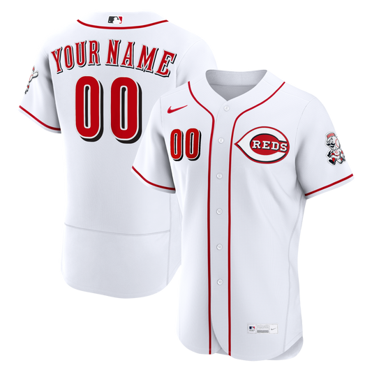 Cincinnati Reds Home Custom Jersey - White | Stitched Baseball Jersey TJS1162