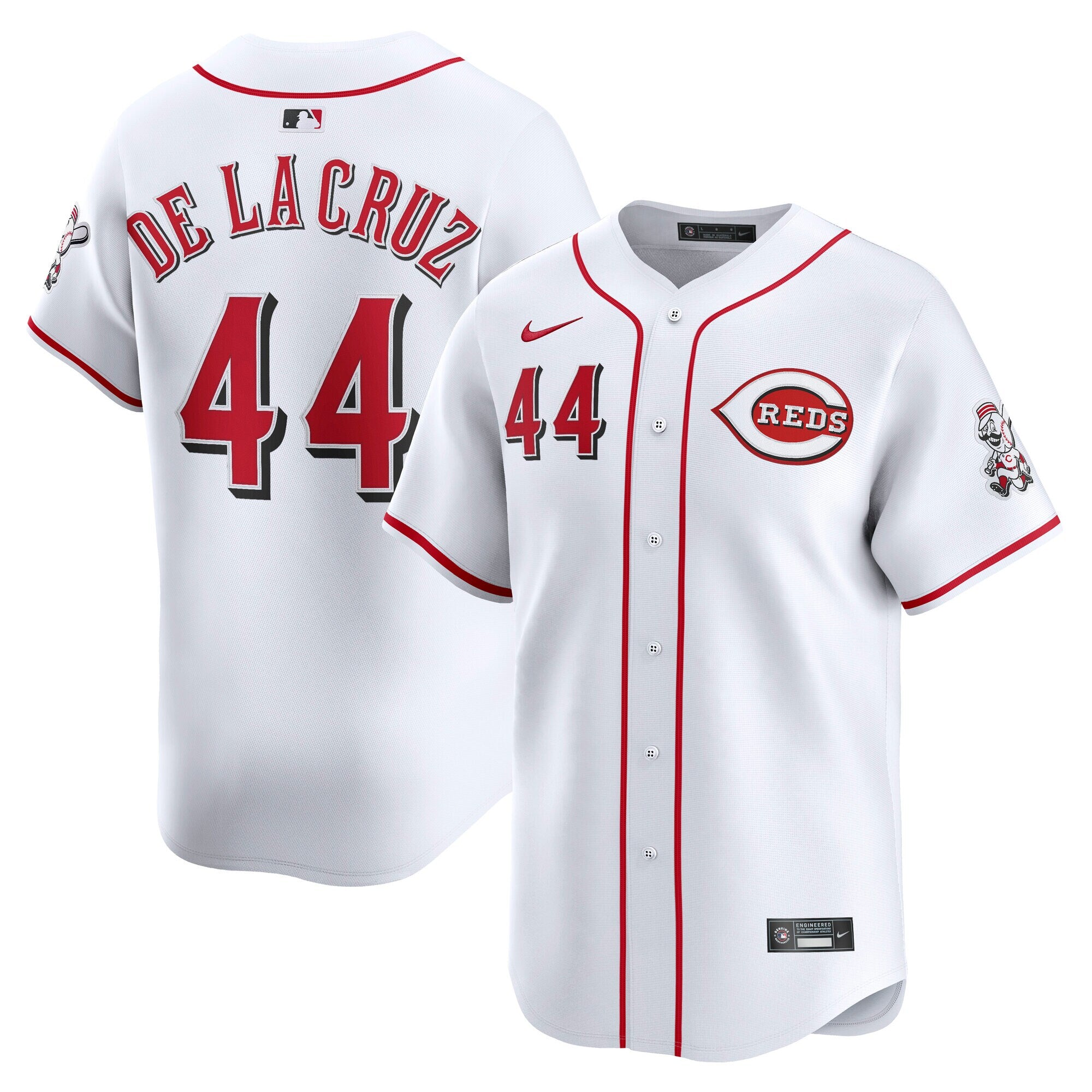 Elly De La Cruz Cincinnati Reds Home Limited Player Jersey - White | Stitched Baseball Jersey TJS1277