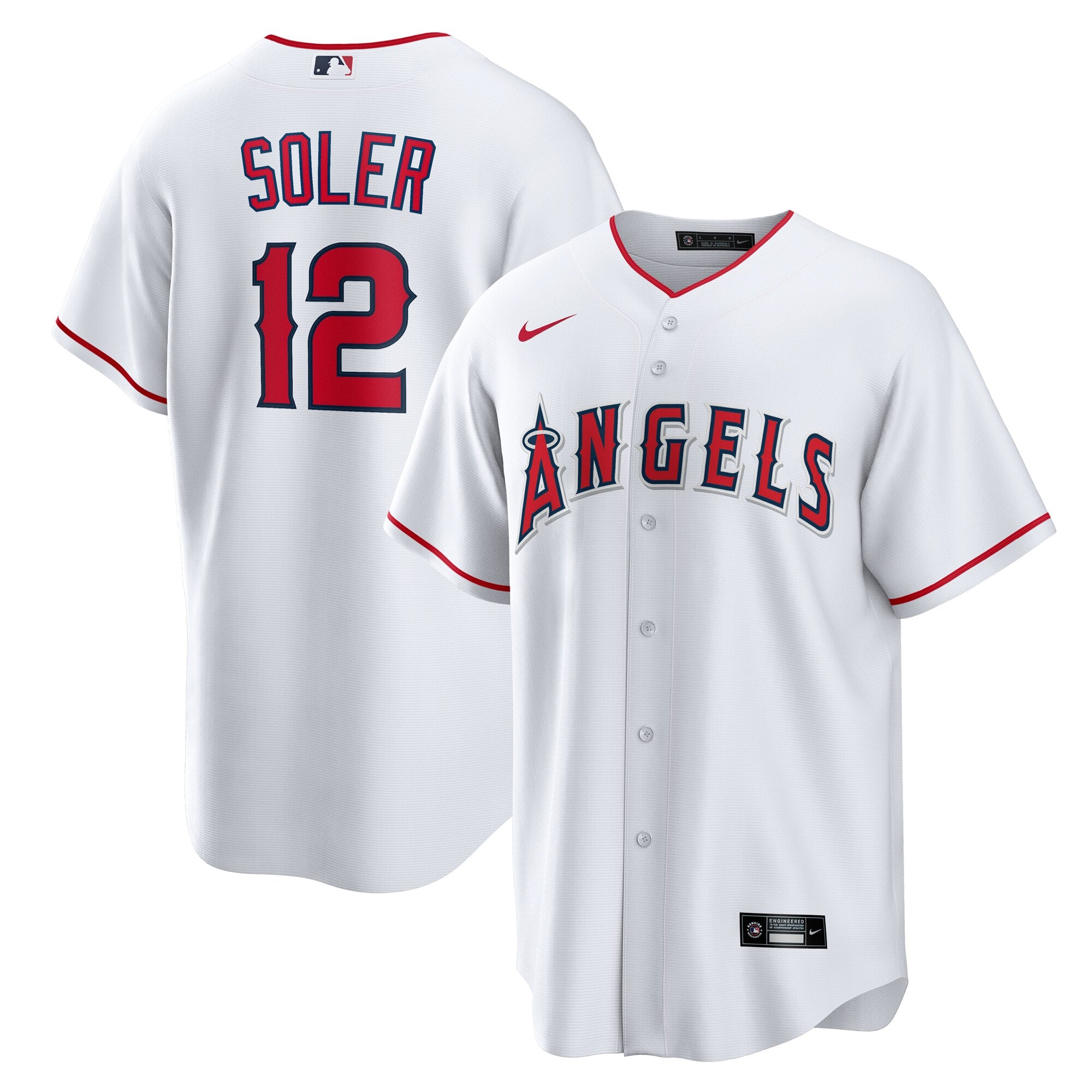 Jorge Soler Los Angeles Angels Home Replica Jersey - White | Stitched Baseball Jersey TJS1144