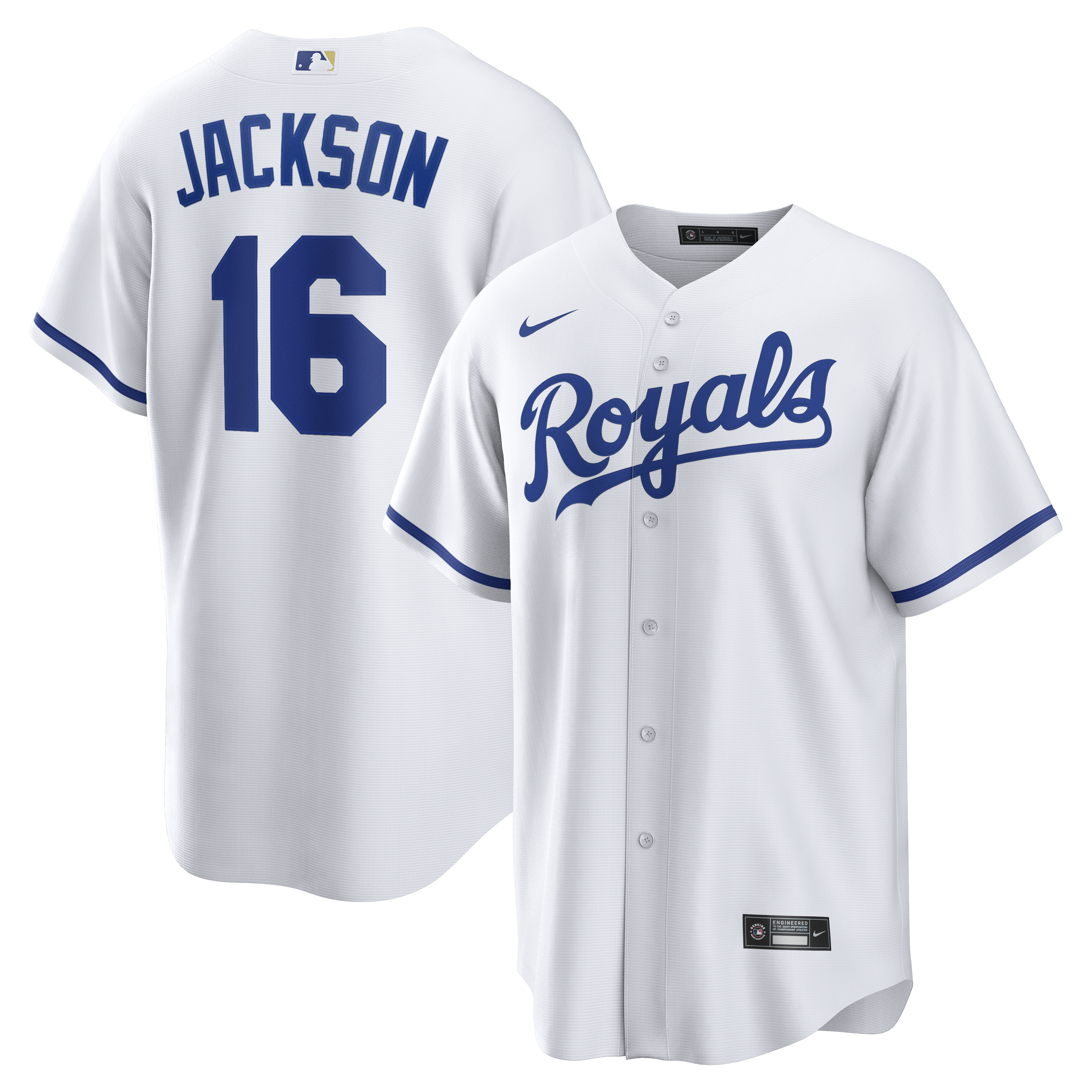 Bo Jackson Kansas City Royals Home Retired Player Replica Jersey - White | Stitched Baseball Jersey TJS1270