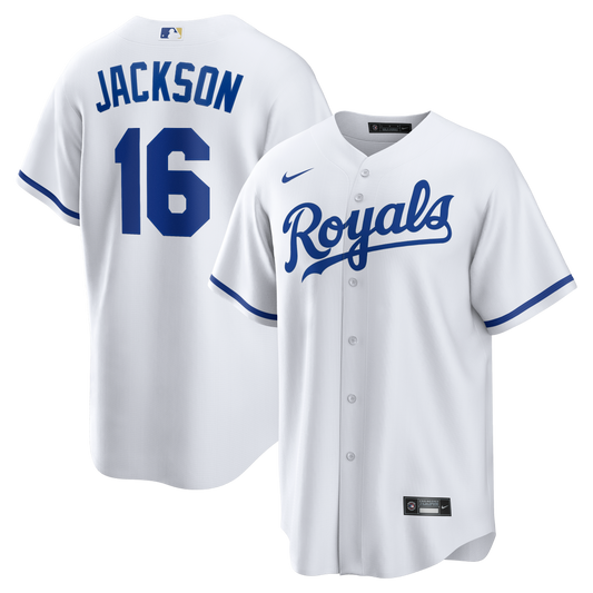 Bo Jackson Kansas City Royals Home Retired Player Replica Jersey - White | Stitched Baseball Jersey TJS1270